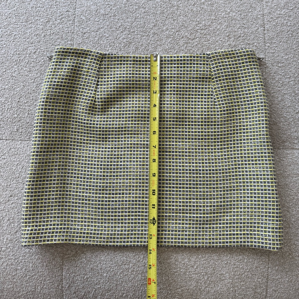 Bimba Y Lola Yellow Tweed Mini Skirt Size 40 (US 8) - Picture 8 of 9